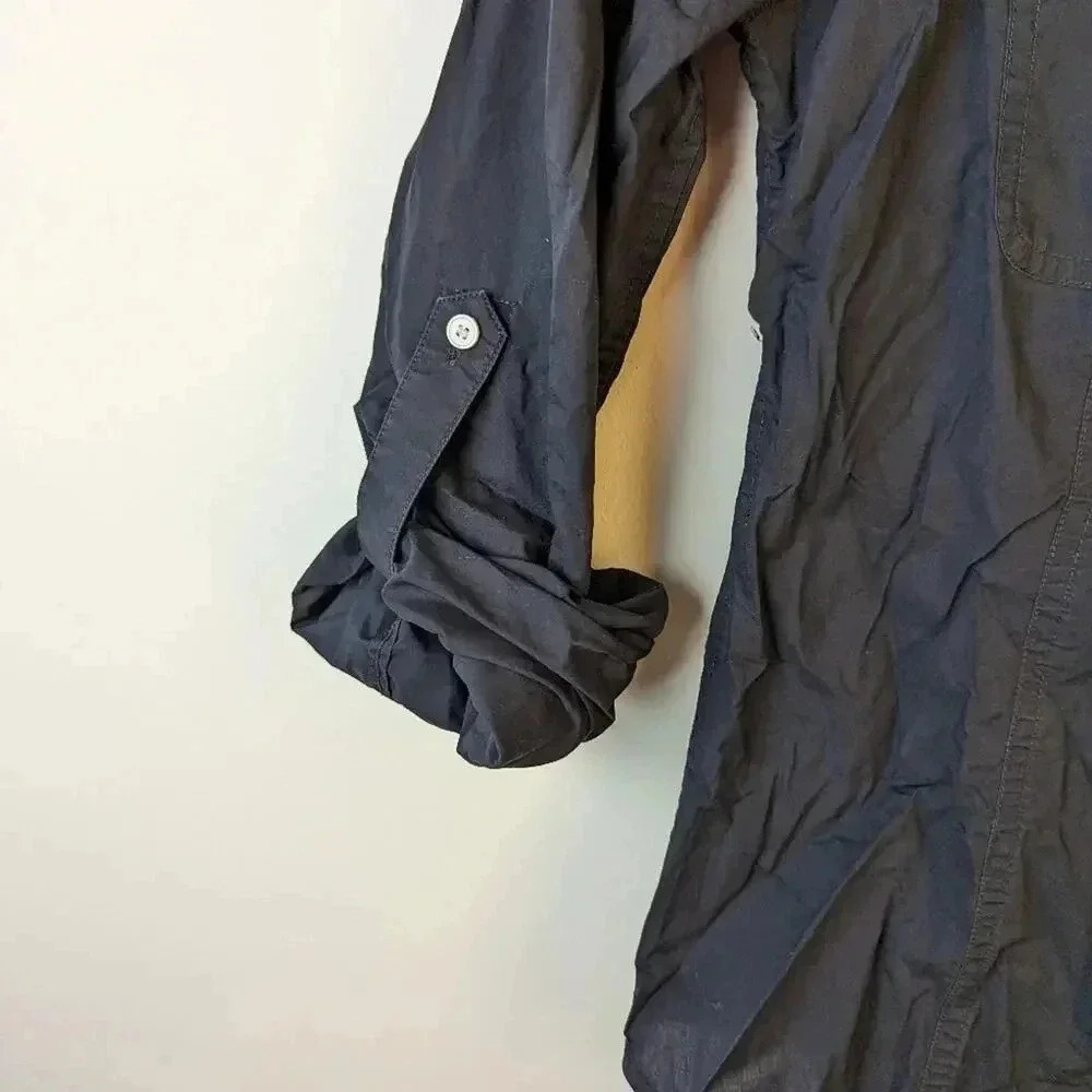Talbots Ruffled Button Front Shirt - 4 - Picture 9 of 10